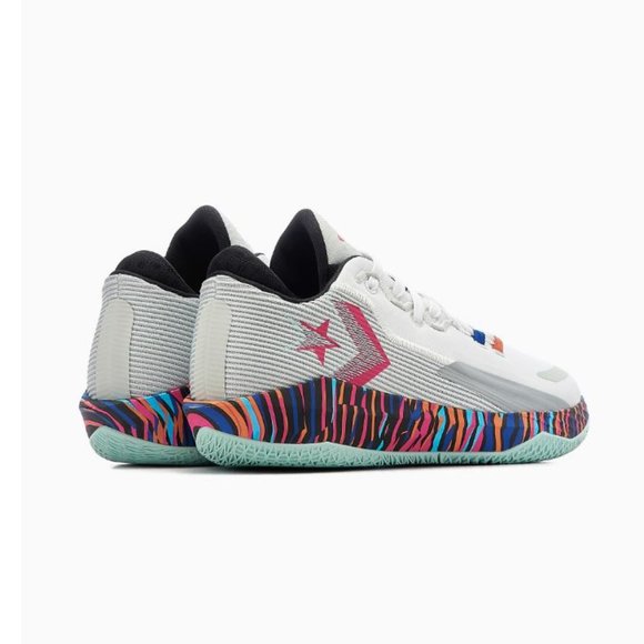 Converse All Star BB Jet Striped White Multi 172664C Basketball Sneakers - Picture 2 of 10